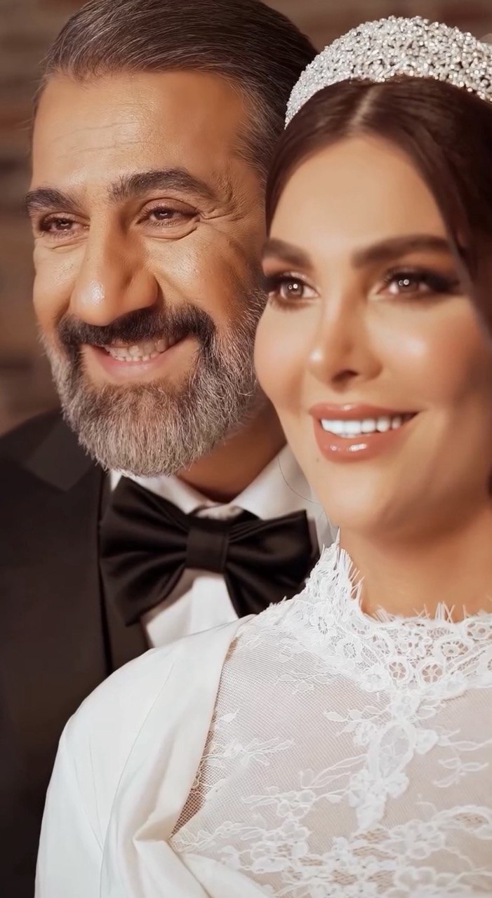 محمد نادری و همسرش الناز در شب ازدواج
