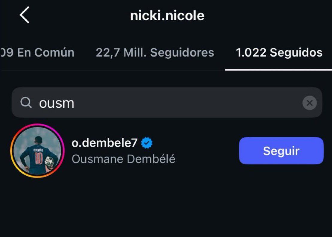 نیکی نیکول دمبله رو فالو کرد