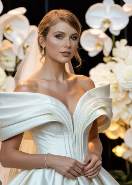 عکس تیلور سوئیفت در لباس عروس