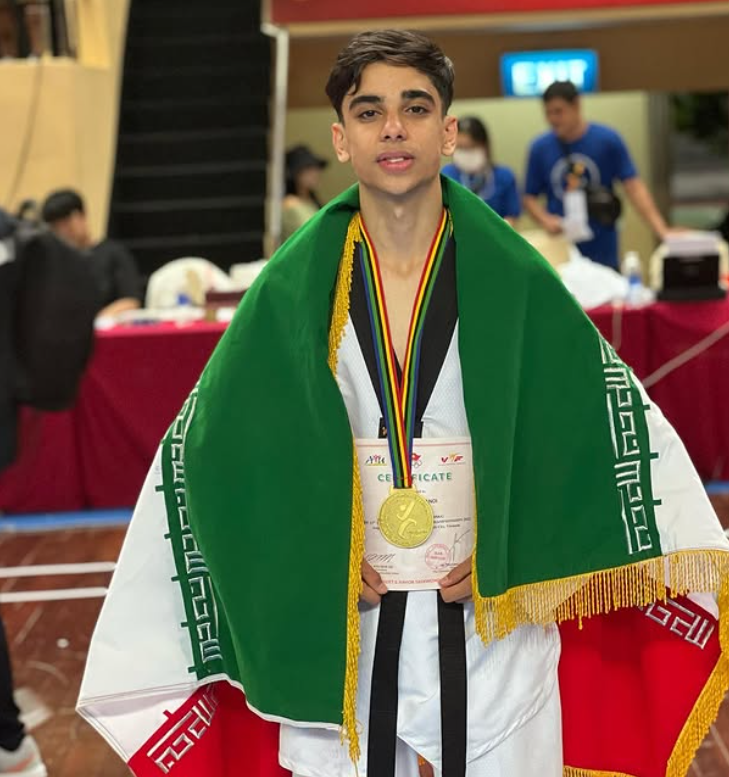 ابوالفضل زندی برنده مدال طلای جهان تکواندو   ابوالفضل زندی برنده مدال طلای جهان تکواندو