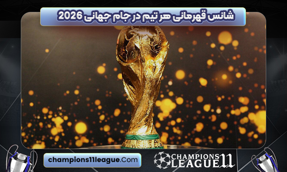 شانس قهرمانی هر تیم در جام جهانی 2026