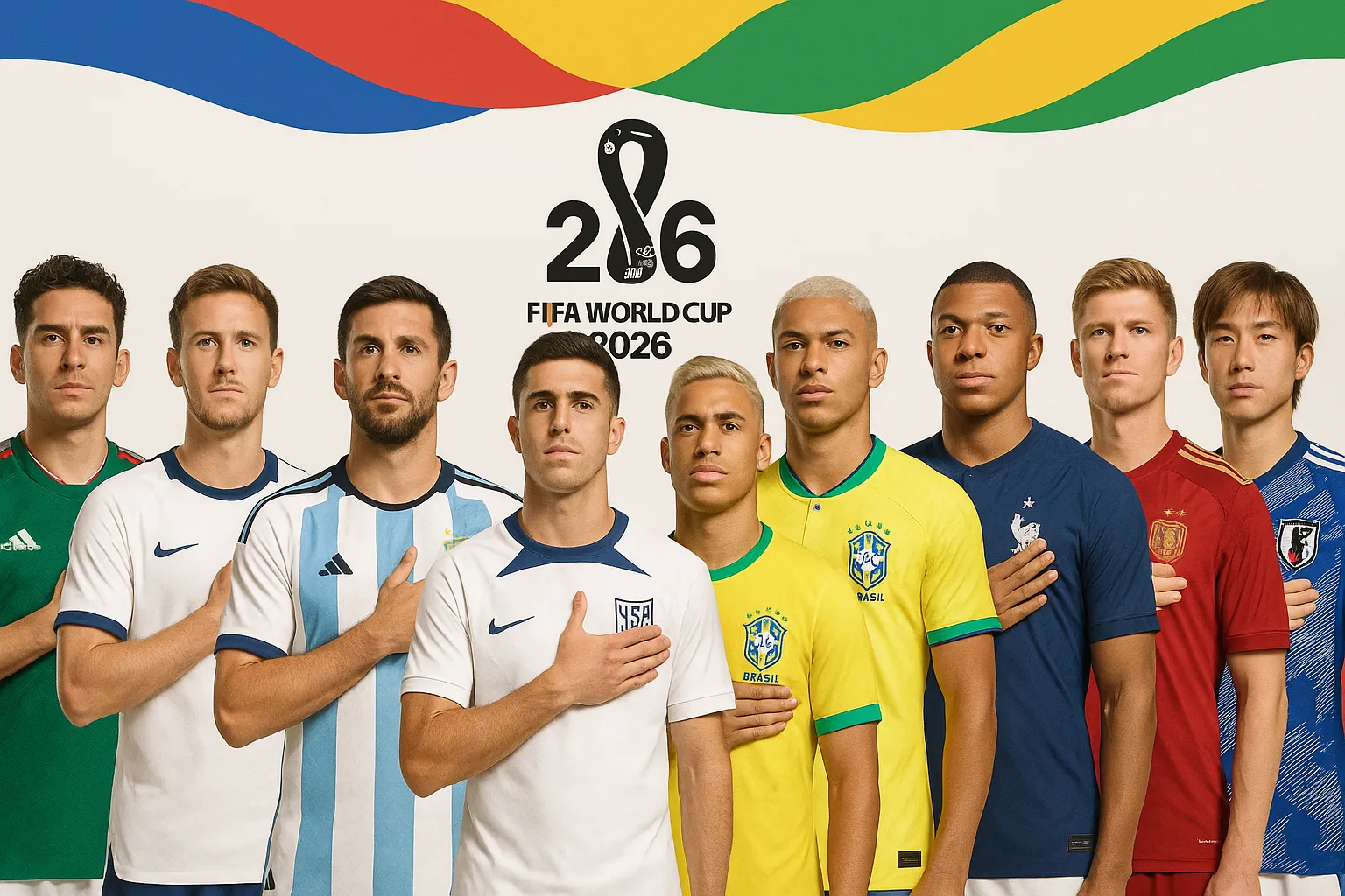 رنگ‌ها و طراحی کیت‌های جام جهانی