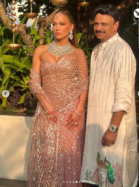 عکس جنیفر لوپز در عروسی هندی
