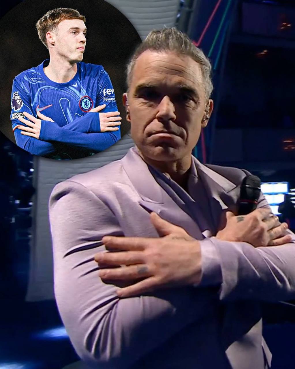 عکس رابی ویلیامز در قرعه کشی جام جهانی 2026