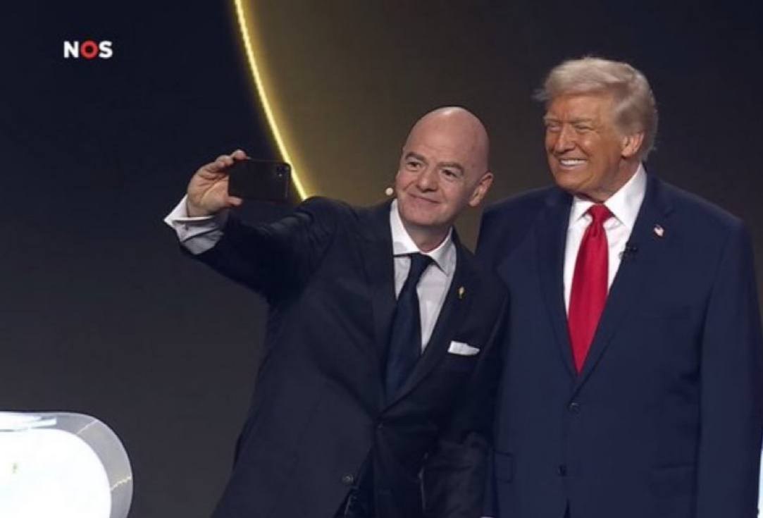 سلفی اینفانتینو با ترامپ در مراسم قرعه کشی جام جهانی 2026